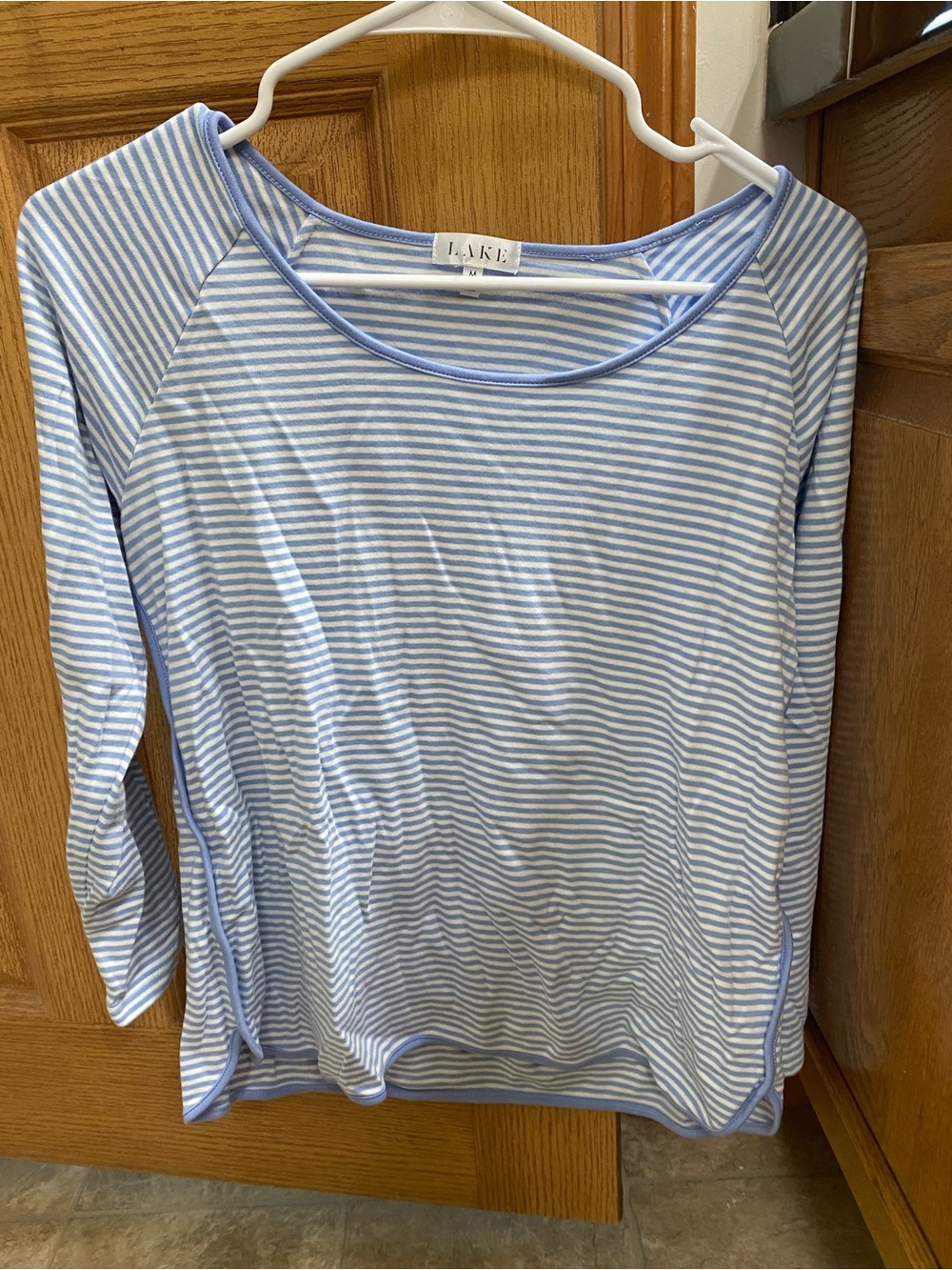 Lake Blue Striped Pajama Set - - Picture 3 of 5